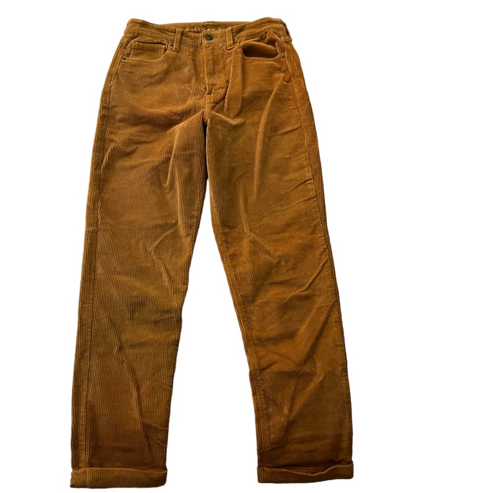 American Eagle “super stretch” mustard yellow corduroy pants size 6